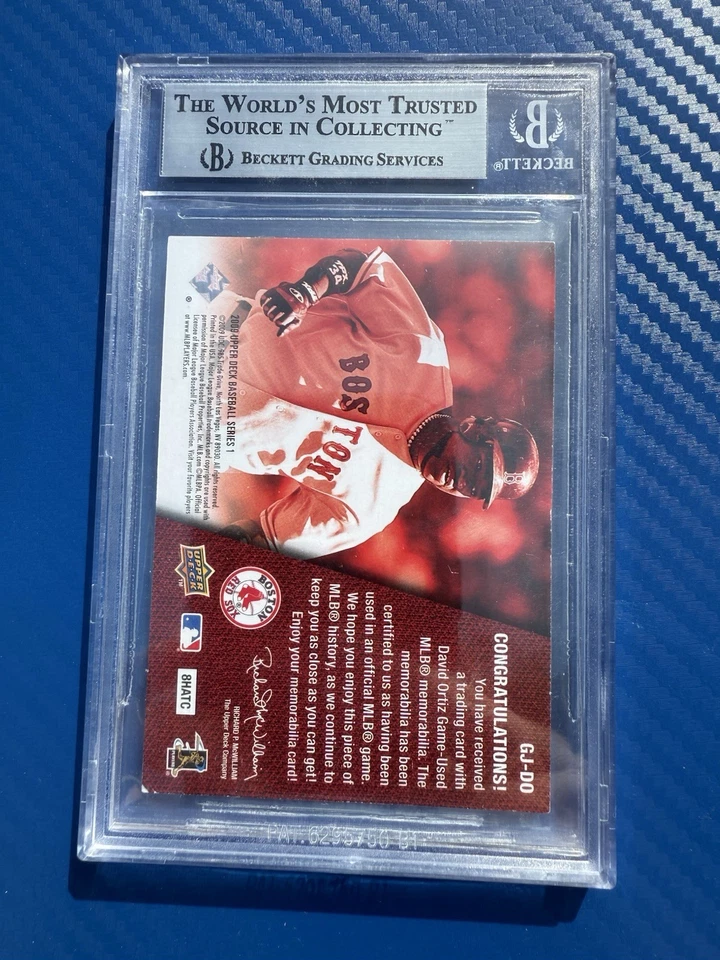 2009 Upper Deck UD Game Jersey GJ-DO David Ortiz Beckett 8.5 - Image 2 of 2