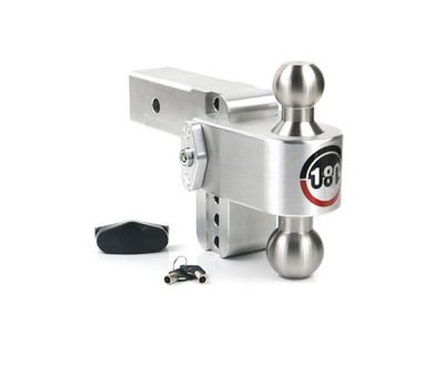 Weigh Safe Hitches LTB4-2.5 180 Deg. Receiver Hitch Ball Mount - 2.5 in. Square