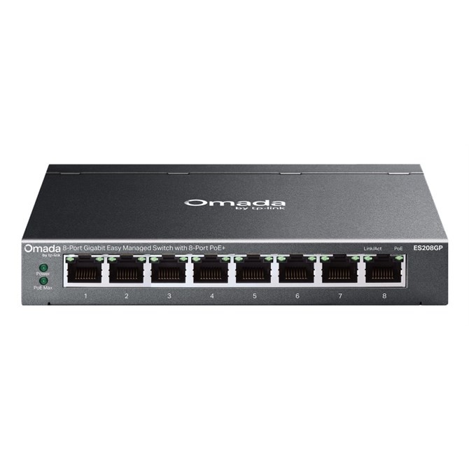 TP-Link ES208GP 8 Port Gigabit Easy Managed Switch,Ethernet Splitter with PoE, Network Switch,No License Fee,Centralised Cloud Management via Omada APP,Fanless,Plug and Play, Energy-Saving - Image 2