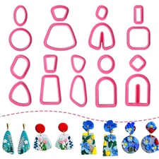 18 pcs Polymer Clay Cutters, Clay Cutters for Polymer Clay Jewelry, Basic Pol...