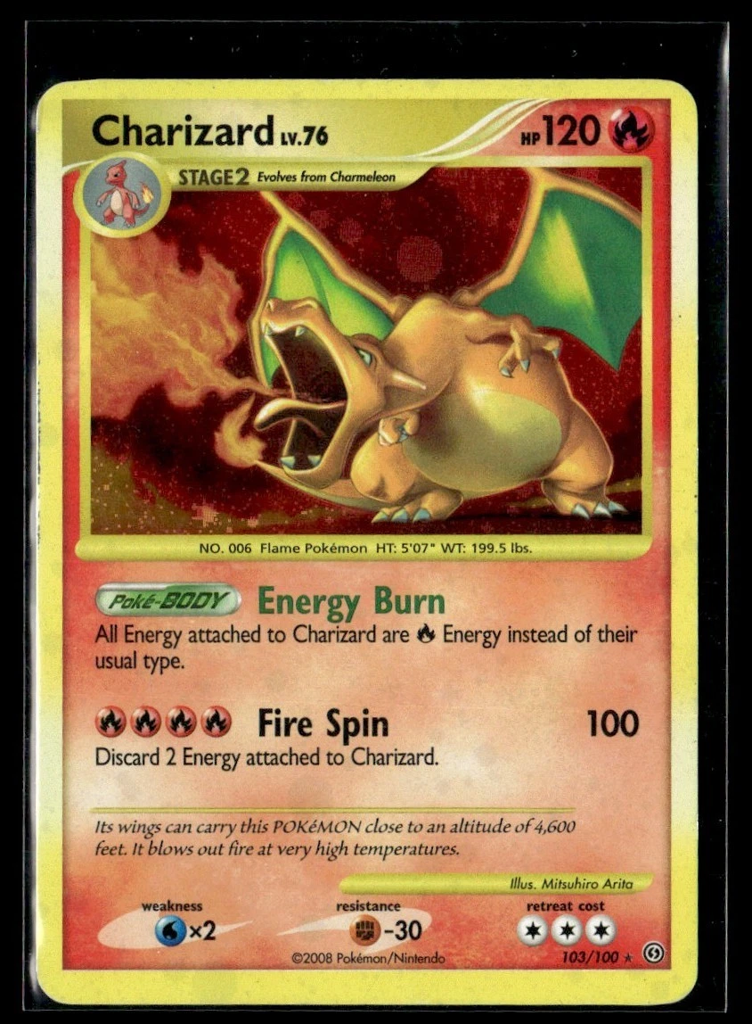 charizard pokemon card 2008 Charizard Pokémon TCG Stormfront Collectible Individual Card Games for sale