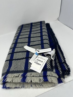 Treasure & Bond Nordstrom Blanket Wrap 3-Ways Blue Plaid 75 X 40