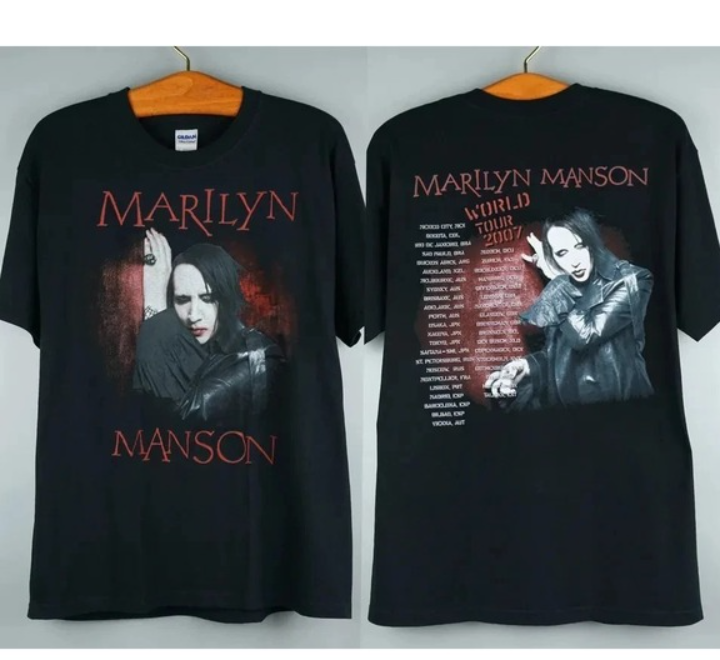 2007 Marilyn Manson World Tour T-Shirt 2 Sided