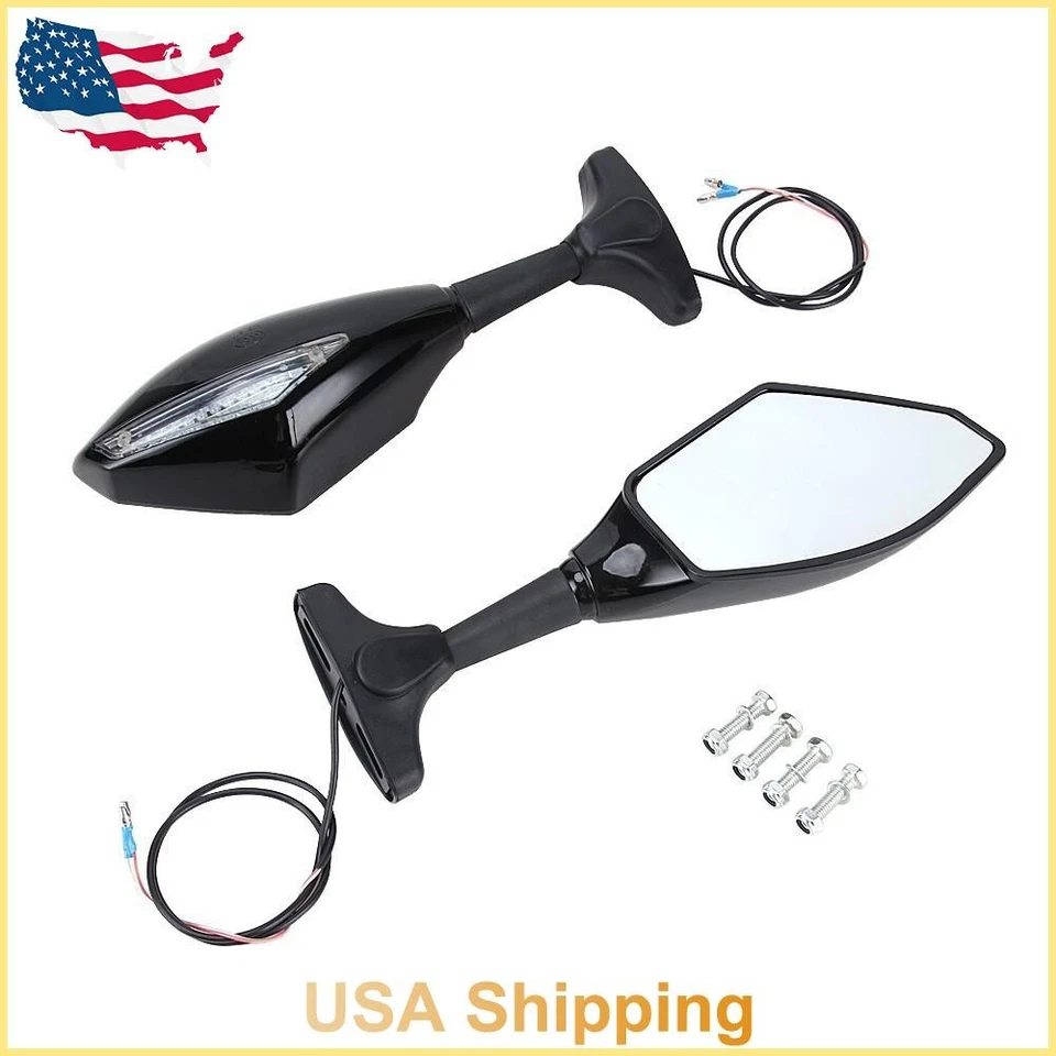 Mirrors GS500F GSXR1000 Hayabusa SV650S Motorcycle Led Turn Signal For Suzuki - Image 2 of 4