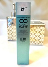 IT COSMETICS CC Cream Natural Matte Light Medium Foundation SPF 40 New Full Sz