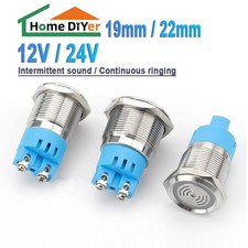 LED Red Flash Alarm Warning Indicator Signal Light with Buzzer 12V/24V 70 100dB