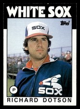 1986 Topps #612 Richard Dotson Card Chicago White Sox