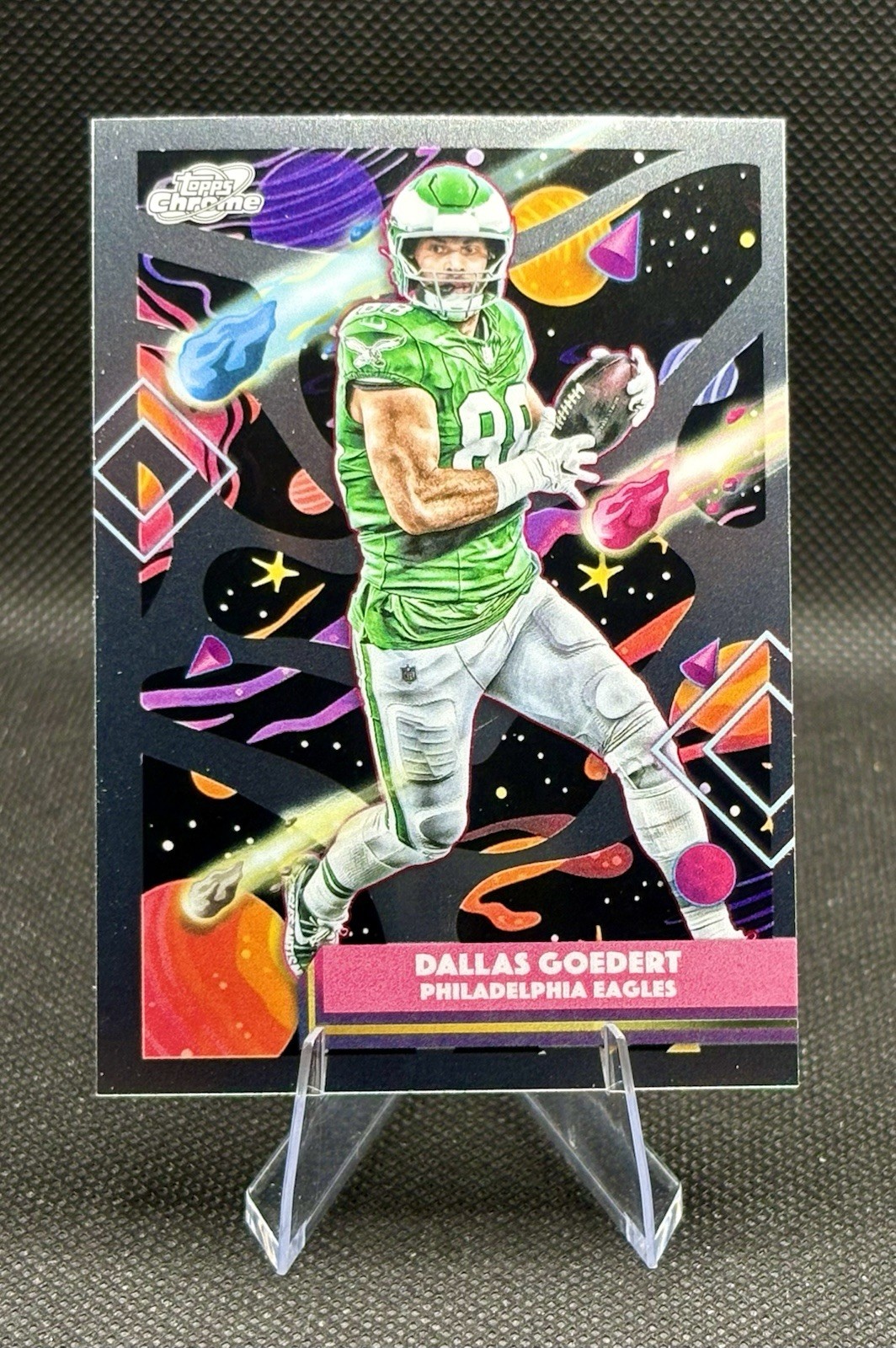 Dallas Goedert 2025 Topps Chrome Cosmic #81 Philadelphia Eagles