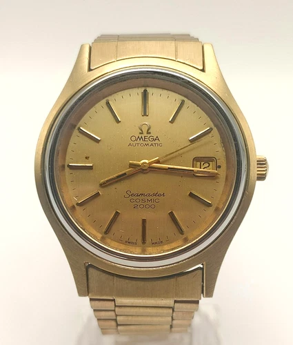 Vintage OMEGA Automatic Seamaster Cosmic Gold Cap 166.128 Date men's watch