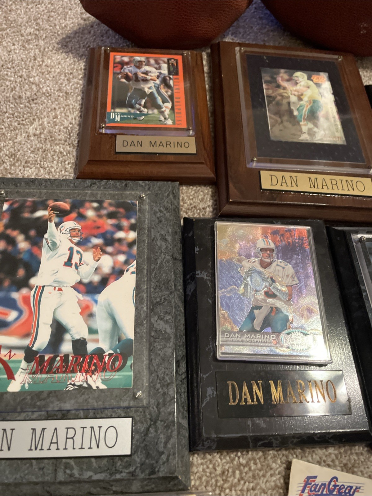Huge VINTAGE Miami Dolphins Dan Marino Memorabilia Super Fan Lot Football 80s 90