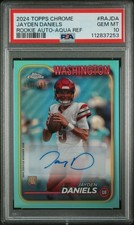 2024 TOPPS CHROME ROOKIE AUTOS VARIATIONS #RAJDA JAYDEN DANIELS 52/199 PSA 10