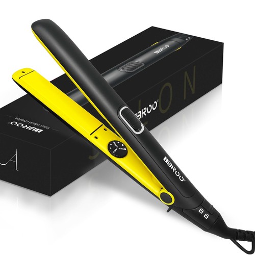 Ceramic Hair Straightener, 15% Plus Long 1 inch Tourmaline Curling Straighten...
