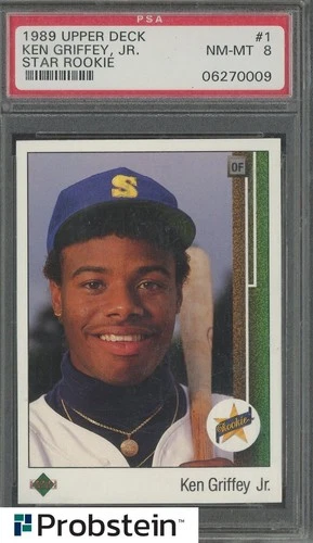 1989 Upper Deck Ken Griffey Jr. Star Rookie RC HOF PSA 8