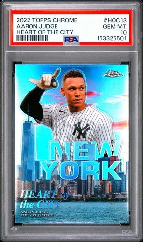 2022 Topps Chrome AARON JUDGE #HOC13 Heart of the City PSA 10 Gem Mint Yankees