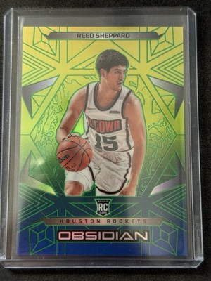 2024-25 Panini Obsidian Reed Sheppard Caldera SP #160 Rockets RC
