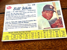 1962 Post Canadian #158 Bill White St. Louis Cardinals
