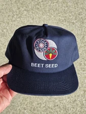 🔥 Vintage 1980s-90s Crystal Sugar Beet Seed Snapback Hat ~ UNWORN NOS