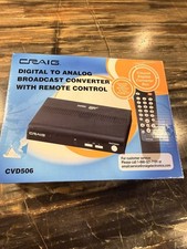 Craig CVD506 Analog to Digital Broadcast Converter With Remote Control OPEN BOX
