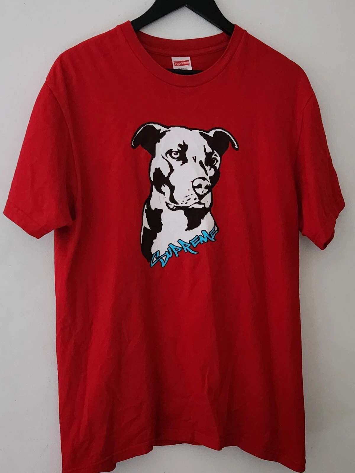 SS20 Supreme Pitbull T Shirt Rotes Größe M Hund