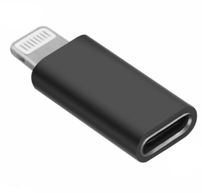 USB-C Type C Female to 8 Pin Male Charger Adapter for Mobile Cell Phone