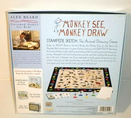 MONKEY SEE, MONKEY DRAW Animal Sketch Board Game - Ages 5+ - LN! - Picture 5 of 6