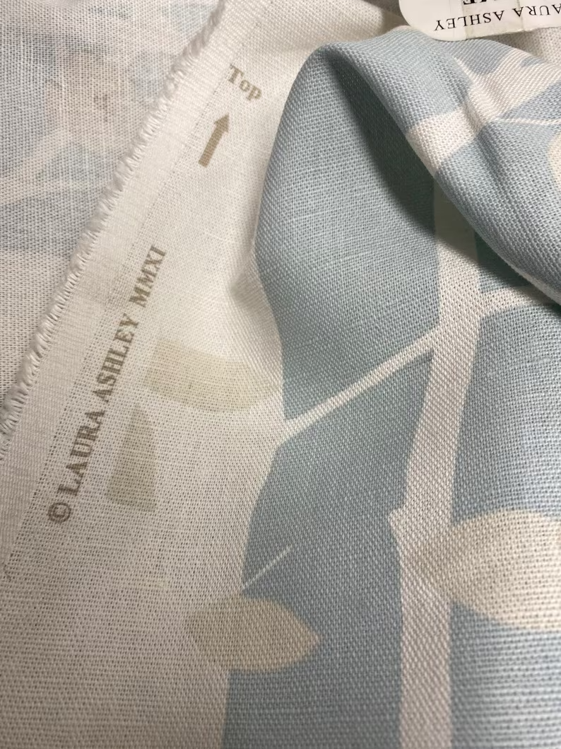 Laura Ashley Home Cottonwood Duck Egg Fabric Curtain Upholstery Pillows