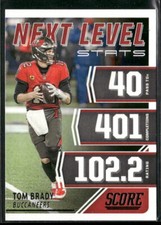 2021 Score #NL1 Tom Brady Next Level Stats Gold