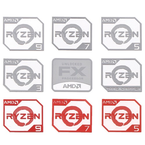 AMD Ruilong Ryzen R9 R7 R5 R3 Vega Metal Sticker Notebook Desktop Logo Stick$j - Photo 7/18
