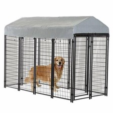 8'x4'x6' OutDoor Heavy Duty Playpen Dog Kennel w/ Roof Water-Resistant Cover