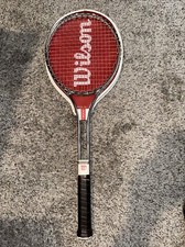 Vintage Wilson T3000 Steel Tennis Racquet 4 1/4 Grip w/ Cover 1970s Connors Era