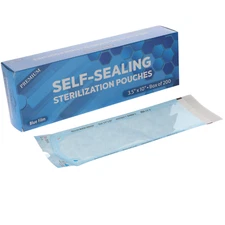 House Brand Dentistry 100523 Self-Sealing Sterilization Pouches 3.50"x10" 200/Bx
