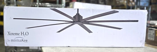 Minka Aire F896-84-CL Xtreme H2O 84" Outdoor Coal Black Ceiling Fan with Remote - Picture 1 of 9