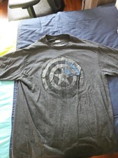 Blue And White Stared Shield Captin America Shirt (Size Large)