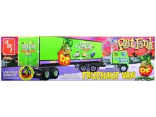 SKILL 3 MODEL KIT FRUEHAUF FB BEADED PANEL VAN TRAILER RAT FINK 1/25 AMT AMT1292