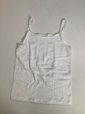 Womens Fruit Of The Loom White Spaghetti Strap Cami Shirt Small NEW 