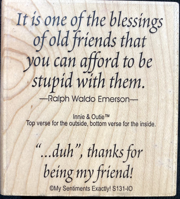 Dual Rubber Stamp Innie & Outie by My Sentiments Exactly Multiple Choices READ