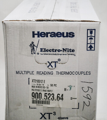 Heraeus XT210512 E Electro-Nite Multiple Reading Thermocouples Case of 50