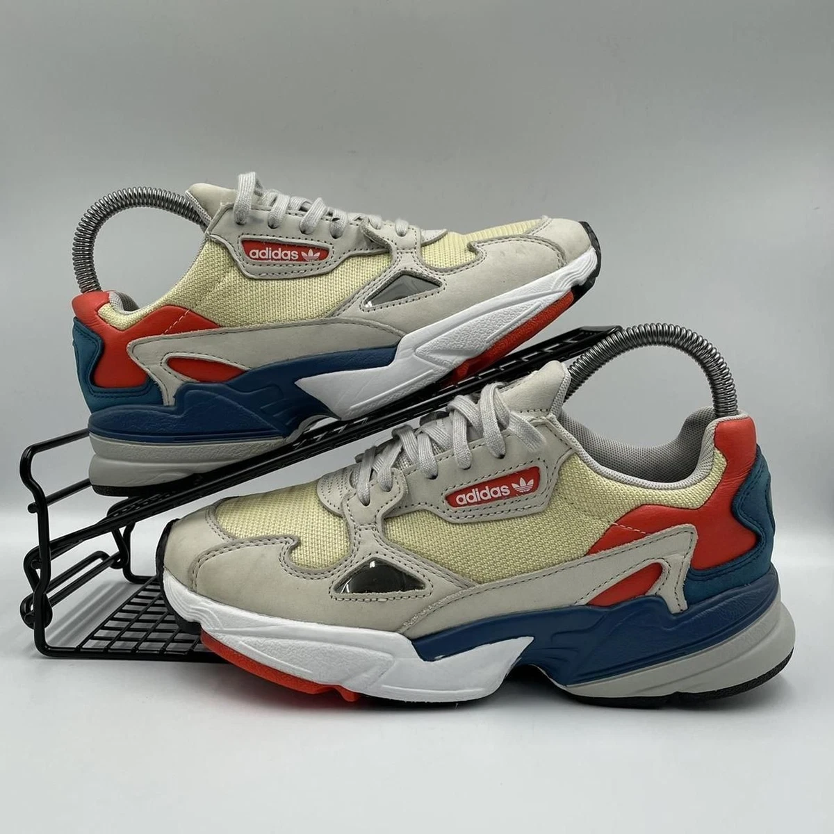 Adidas originals falcon clearance red + blue trainers
