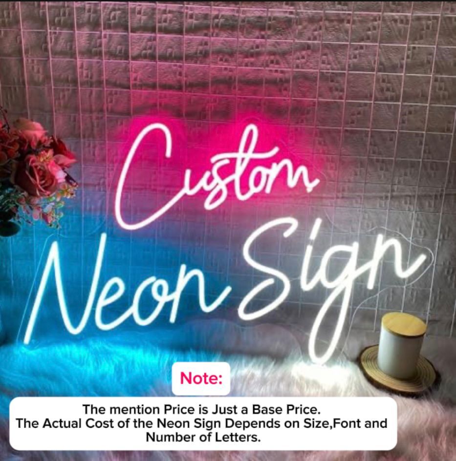 Letrero de neón personalizado nombre personalizado logotipo letreros acrílico decoración de pared luz LED nocturna