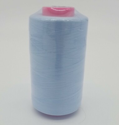 One Big Spool 6000 Yards Cone Sewing Machine T27 Thread Cones Light Blue Color