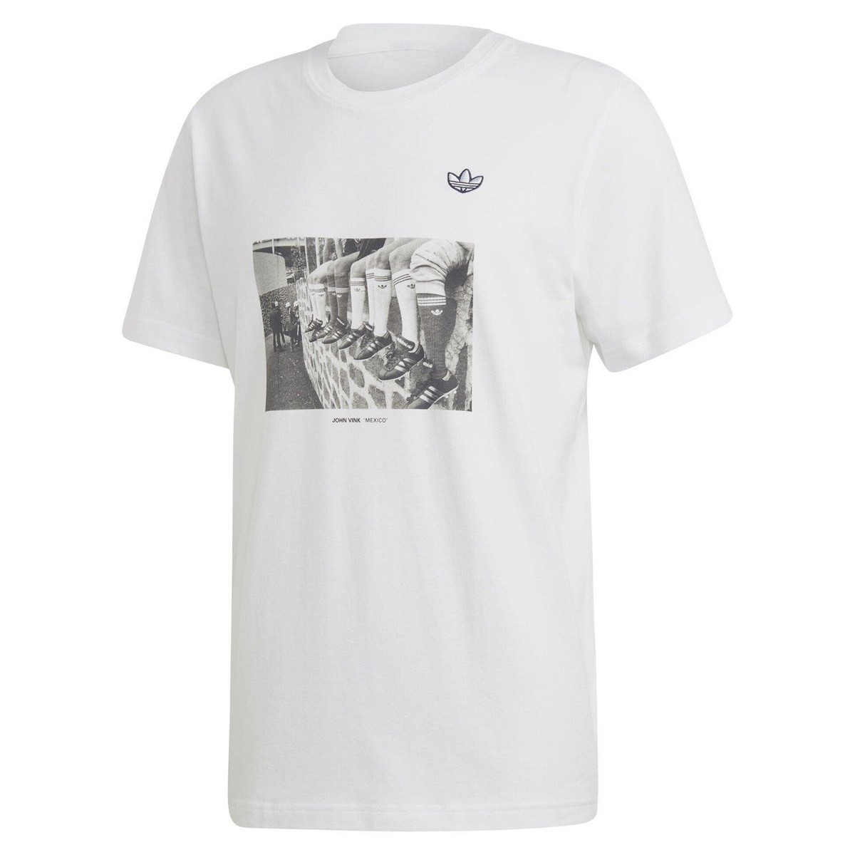 adidas ORIGINALS MEN'S SAMSTAG PHOTO T-SHIRT TEE WHITE FOOTBALL