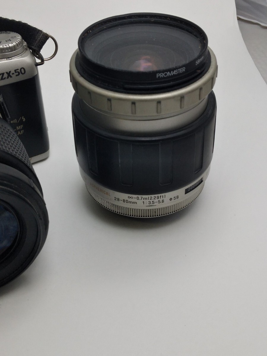 Pentax ZX-50 35mm SLR with 35-80mm F4-5.6 Lens AND Promaster
