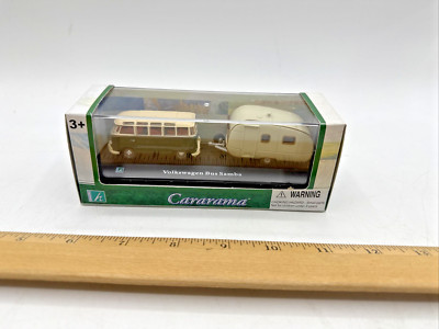 Cararama Hongwell - VW Bus Samba W/ Caravan  1:43