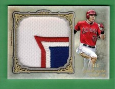 2013 TOPPS FIVE STAR JOSH HAMILTON JUMBO JERSEY PATCH RELIC 1/1 ANGELS