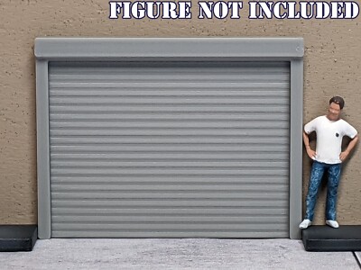 1/64 Scale Rolling Shutter Door - For  car garage/workshop diorama (set of 4)