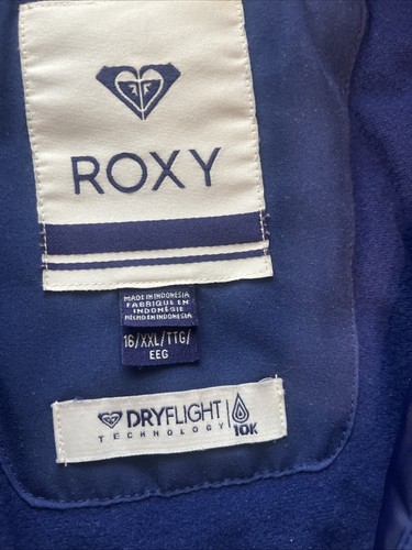 ROXY Snowboard Ski Jacket Girls Size 16 2XL Faux Fur Hood Detach Dry Flight 10K - Picture 3 of 15