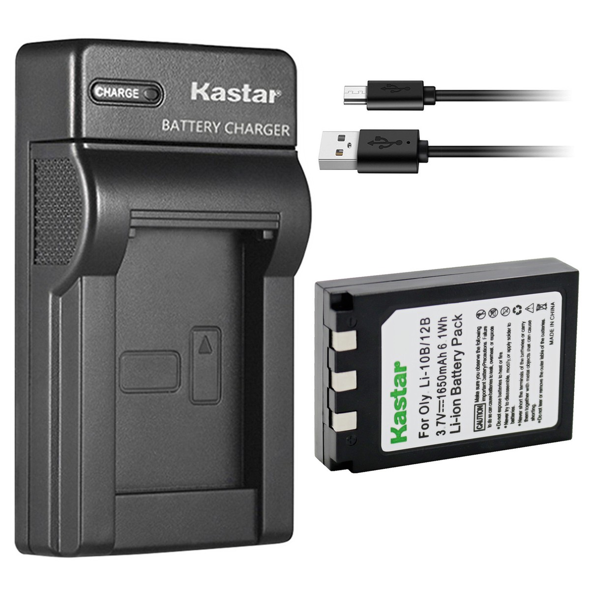 Kastar Battery Slim Charger for Olympus Li-10B Li-12B Li-10C & MJU 500 MJU 600 Kastar Battery Slim Charger for Olympus Li-10B Li-12B Li-10C & MJU 500 MJU 600