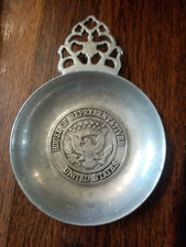 Vintage Wilton Pewter Porringer U.S. House of Representatives Dish Fred Richmond