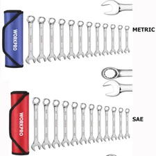 WORKPRO Premium Combination Wrench 24-PIECES Set 12-point Wrench Sets Metric/SAE