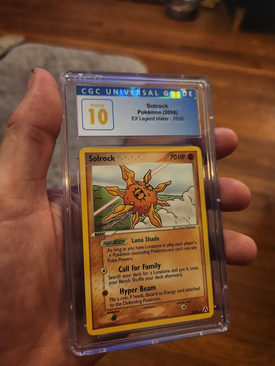 POP 2) CGC 10 PRISTINE 2006 Solrock Ex Legend Maker 25/92 Pokemon